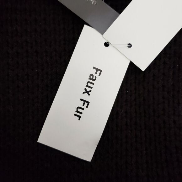 Chelsea & Theodore Womens Cardigan Sweater Large Brown Faux Fur Suede Open Front - Picture 11 of 12